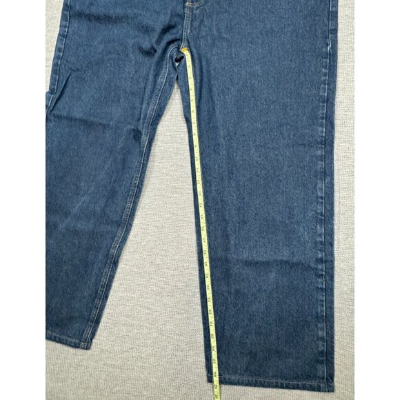 Carhartt Mens Blue Denim Jeans Straight Leg Relaxed Fit High Rise Size 42X32 - Picture 9 of 12